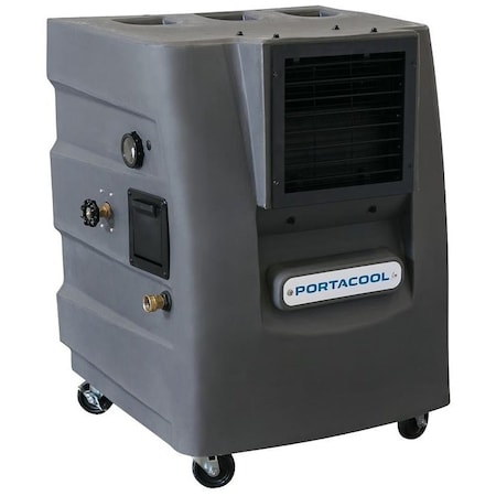 PORTACOOL Cyclone Portable Evaporative Cooler, 10 gal Tank, 2Speed, 115 V, 25 A, Gray PACCY120GA1